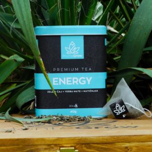 ENERGY čaj - Zeleni čaj, Yerba mate, Matičnjak (Limena kutija)