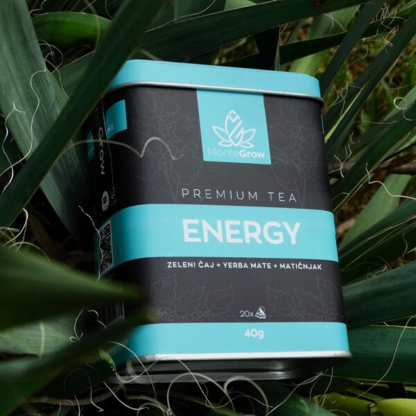 ENERGY čaj - Zeleni čaj, Yerba mate, Matičnjak (Limena kutija) - Image 3